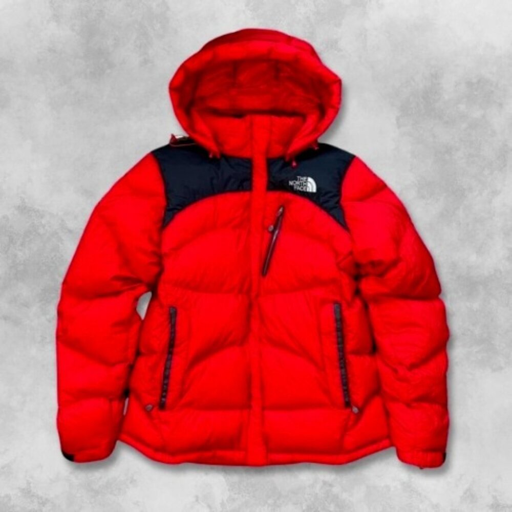 The North Face Men's Summit Series 800 Down Adjustable Hood Jacket Red Black
